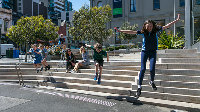 Children playing outdoors
